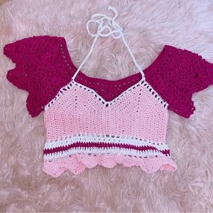Pink Crochet Top